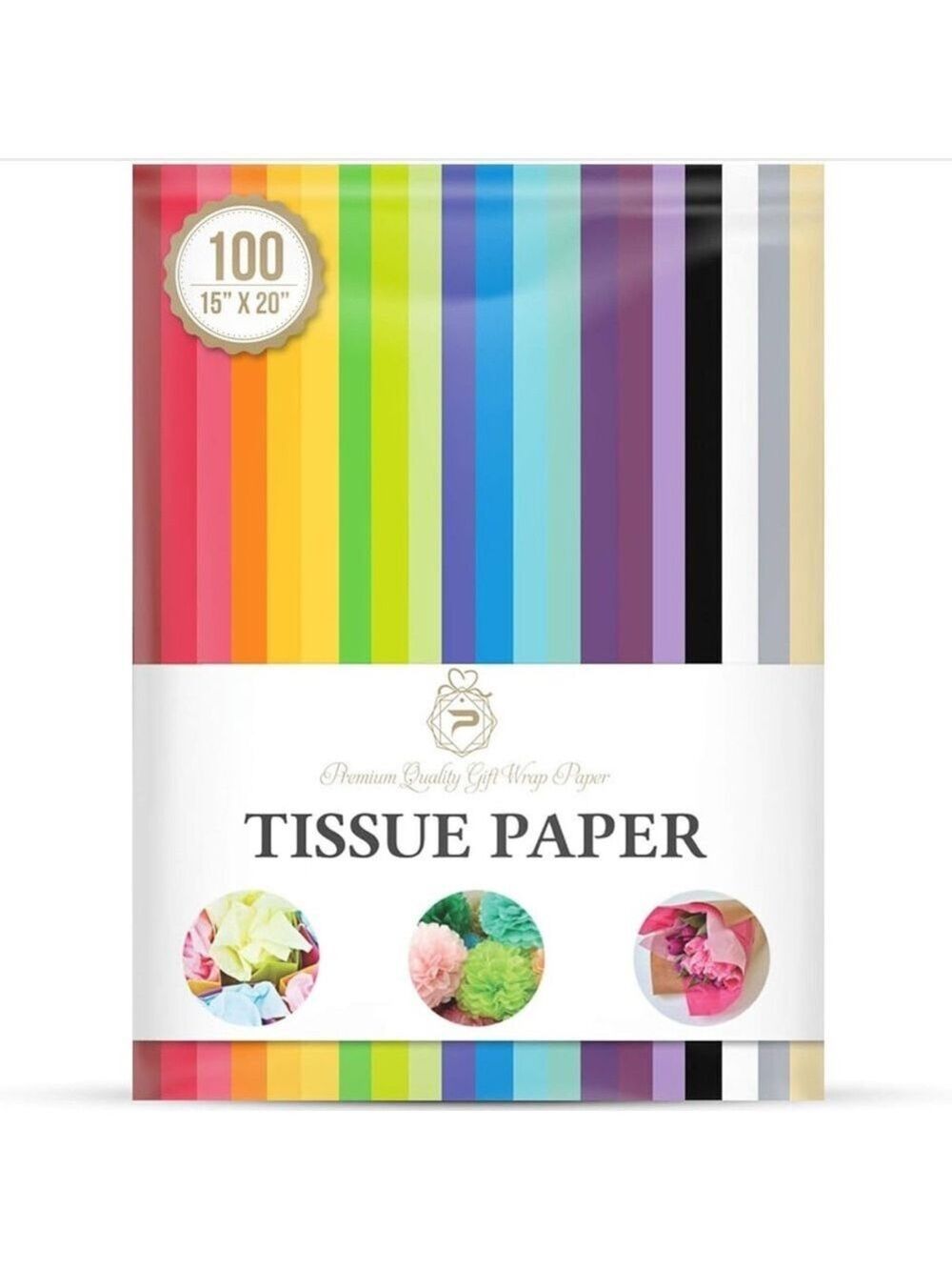 Colorful Tissue Paper Pack - 100 Sheets